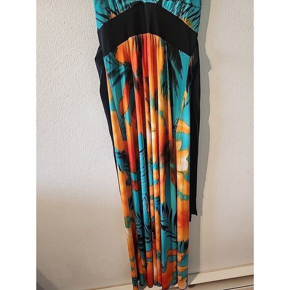 Vintage Y2K Lipstick Floral Halter Dress Medium 90’s Tropical Summer Small - Picture 3 of 6